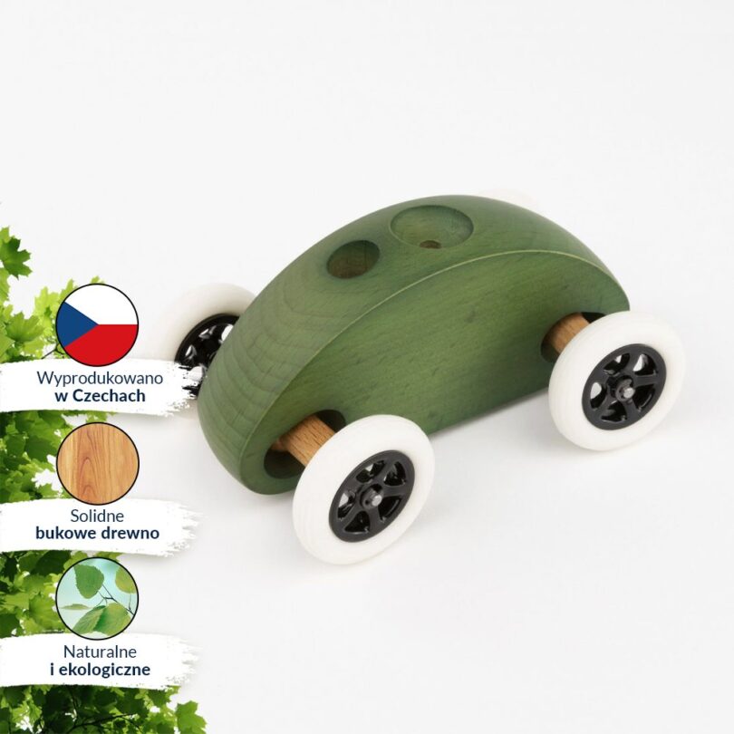 Drewniany Samochodzik FINGER CAR zielony - obrazek 9