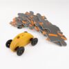 Drewniany Samochodzik FINGER CAR z układanką – żółty