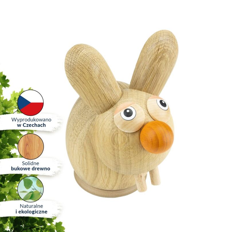 Skarbonka Zając w kolorze naturalnego drewna firmy Janoschik - obrazek 12