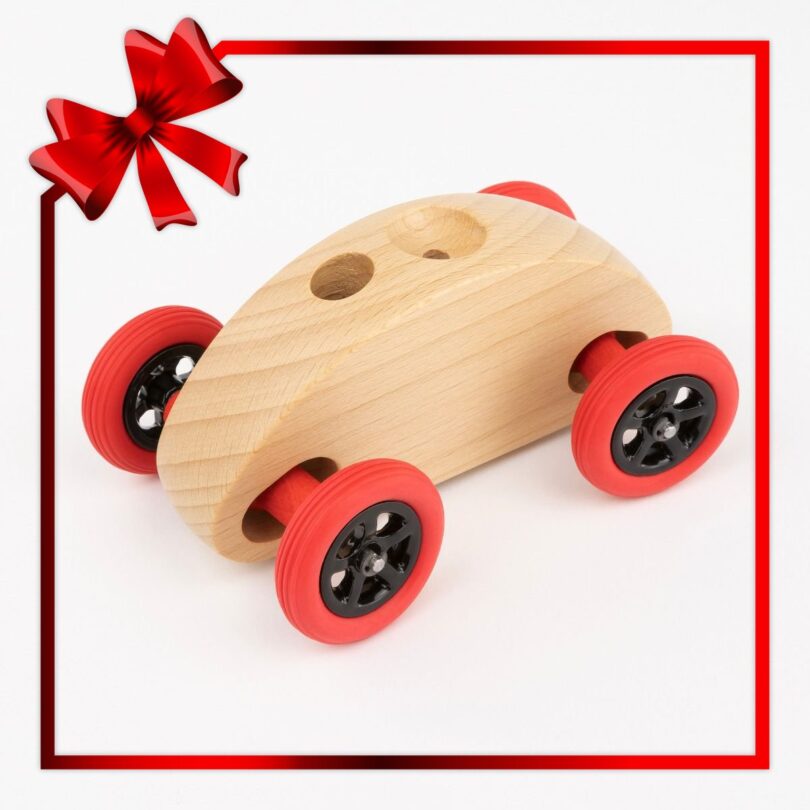 Drewniany Samochodzik FINGER CAR w kolorze naturalnego drewna - obrazek 10