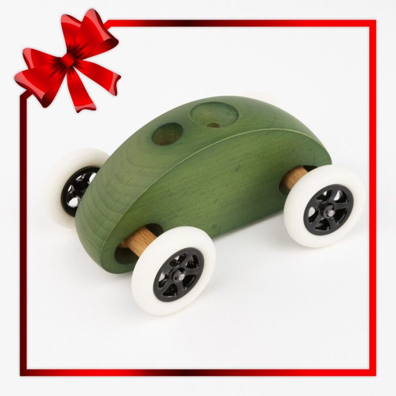 Drewniany Samochodzik FINGER CAR zielony - obrazek 8