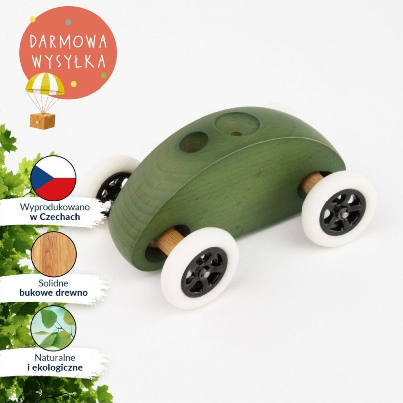 Drewniany Samochodzik FINGER CAR zielony - obrazek 12