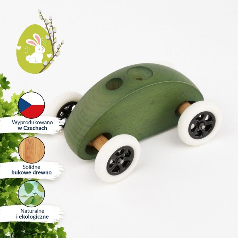 Drewniany Samochodzik FINGER CAR zielony - obrazek 10